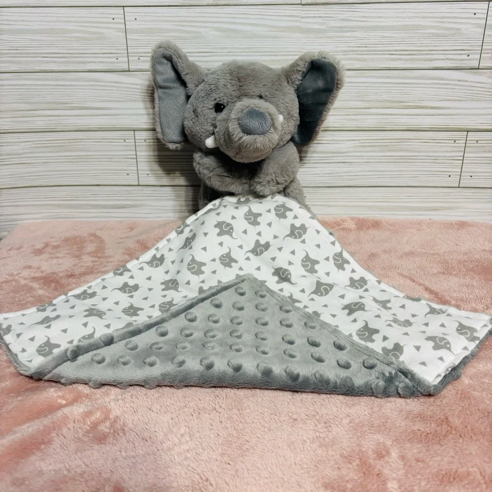 Handmade Elephant Infant Boy Girl Lovey Security Blanket